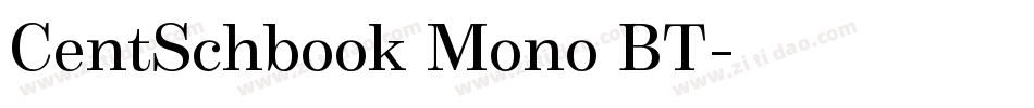CentSchbook Mono BT字体转换